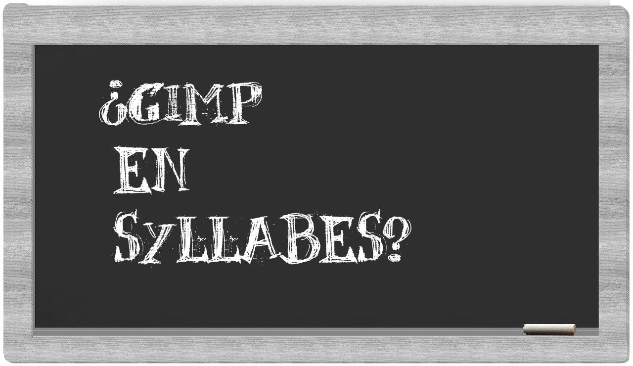 ¿Gimp en sílabas?