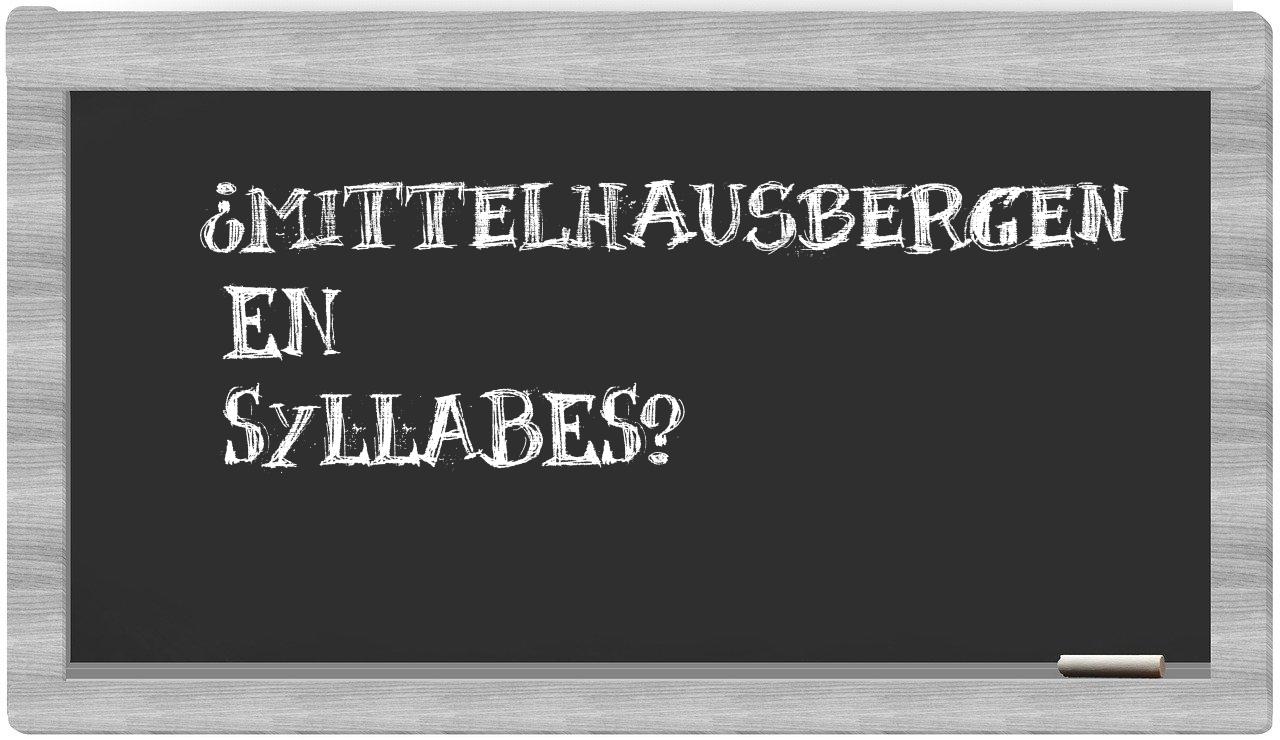 ¿Mittelhausbergen en sílabas?