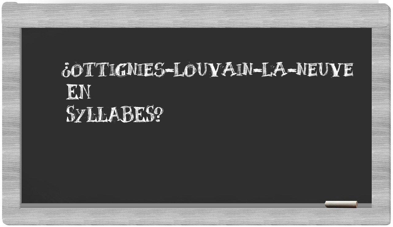 ¿Ottignies-Louvain-la-Neuve en sílabas?