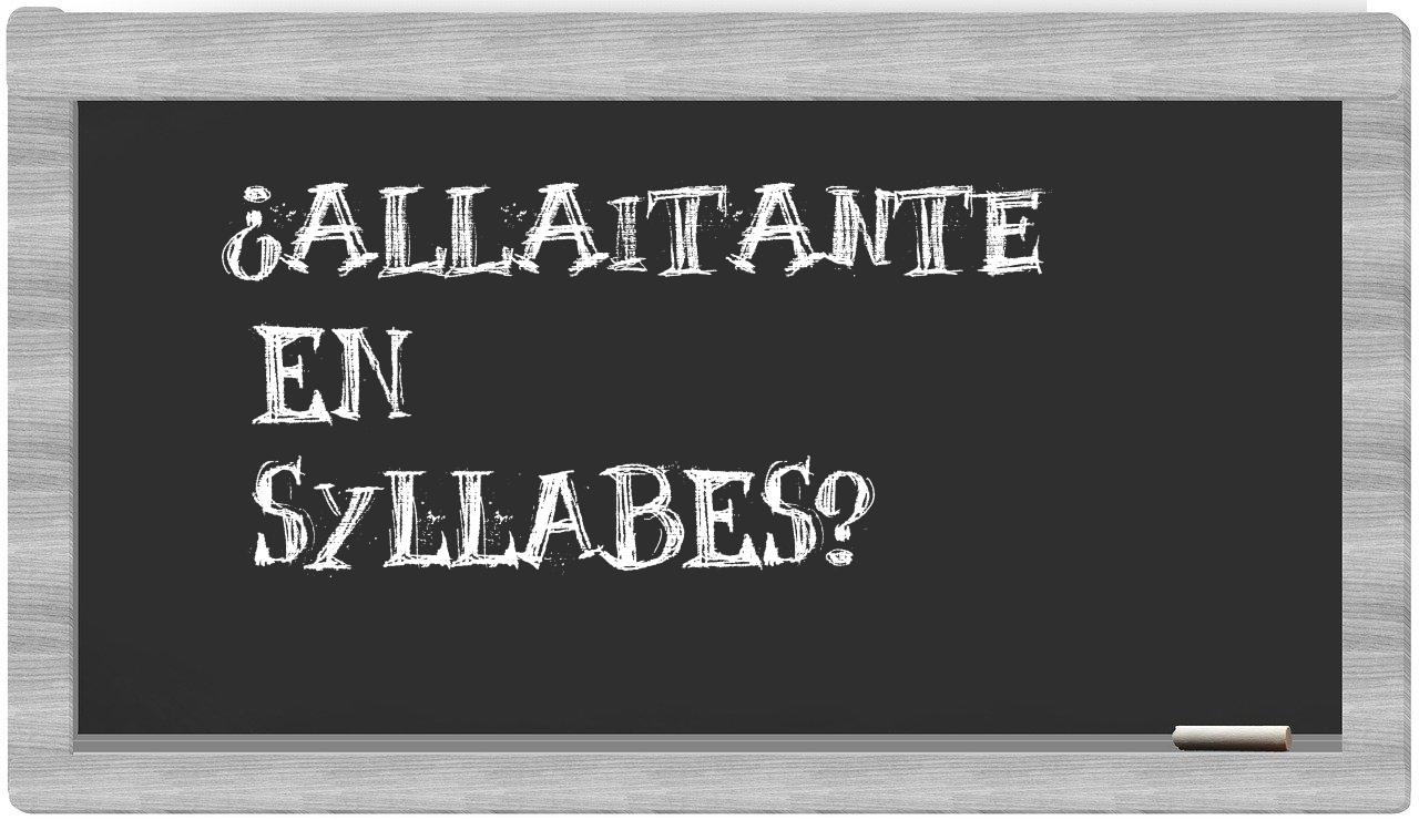 allaitante in syllables