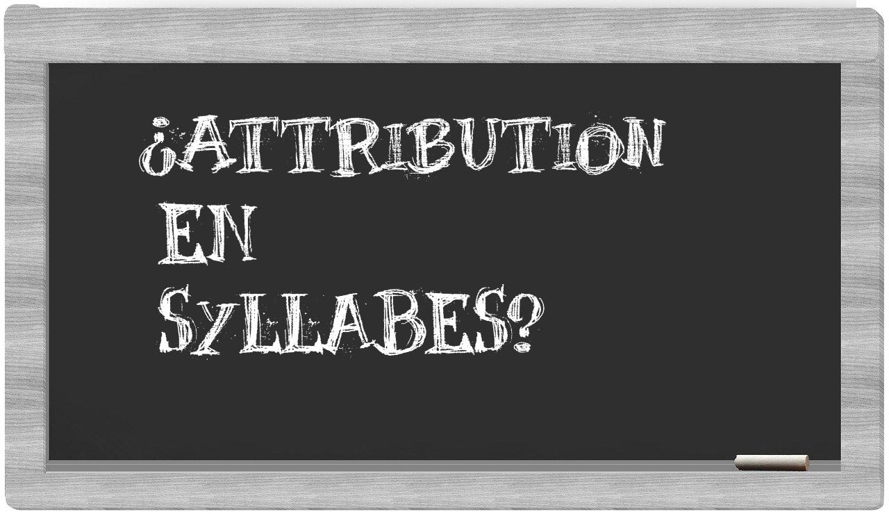 attribution in syllables