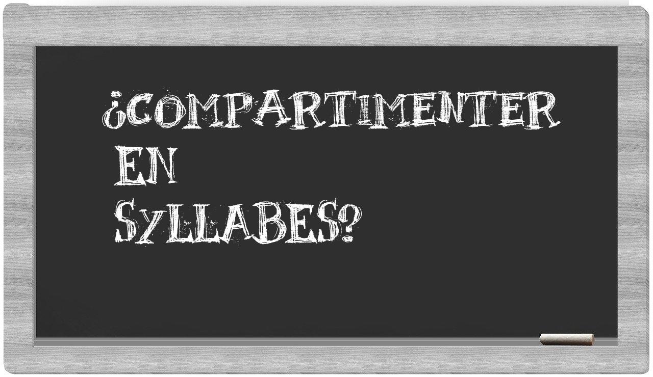 ¿compartimenter en sílabas?