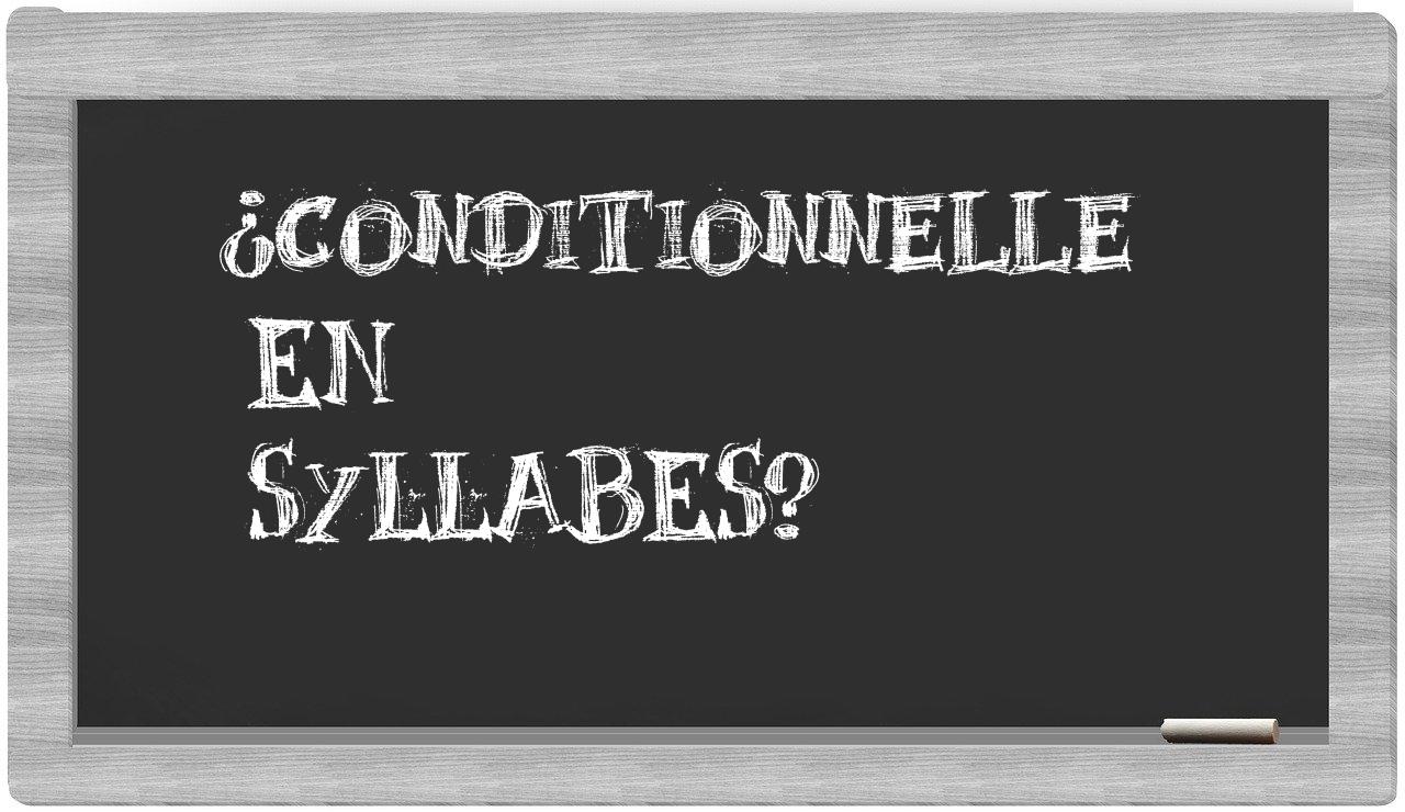 ¿conditionnelle en sílabas?