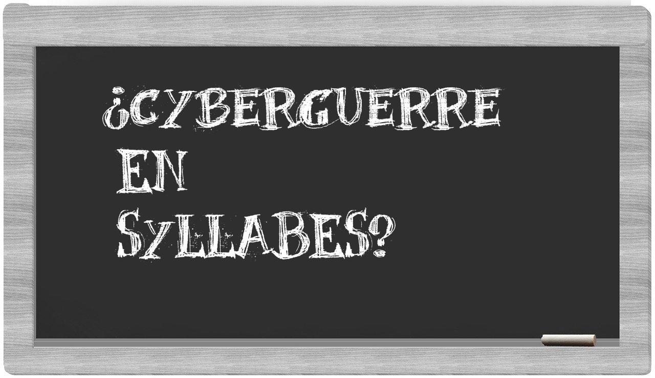 ¿cyberguerre en sílabas?