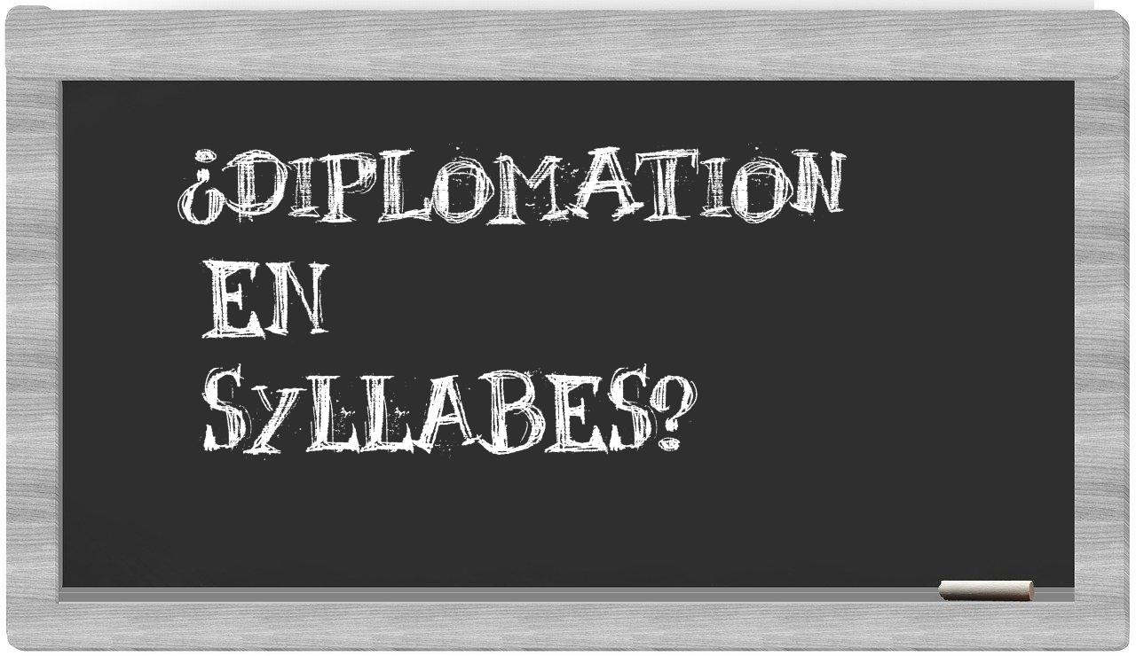 ¿diplomation en sílabas?