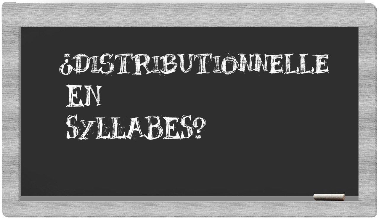 ¿distributionnelle en sílabas?