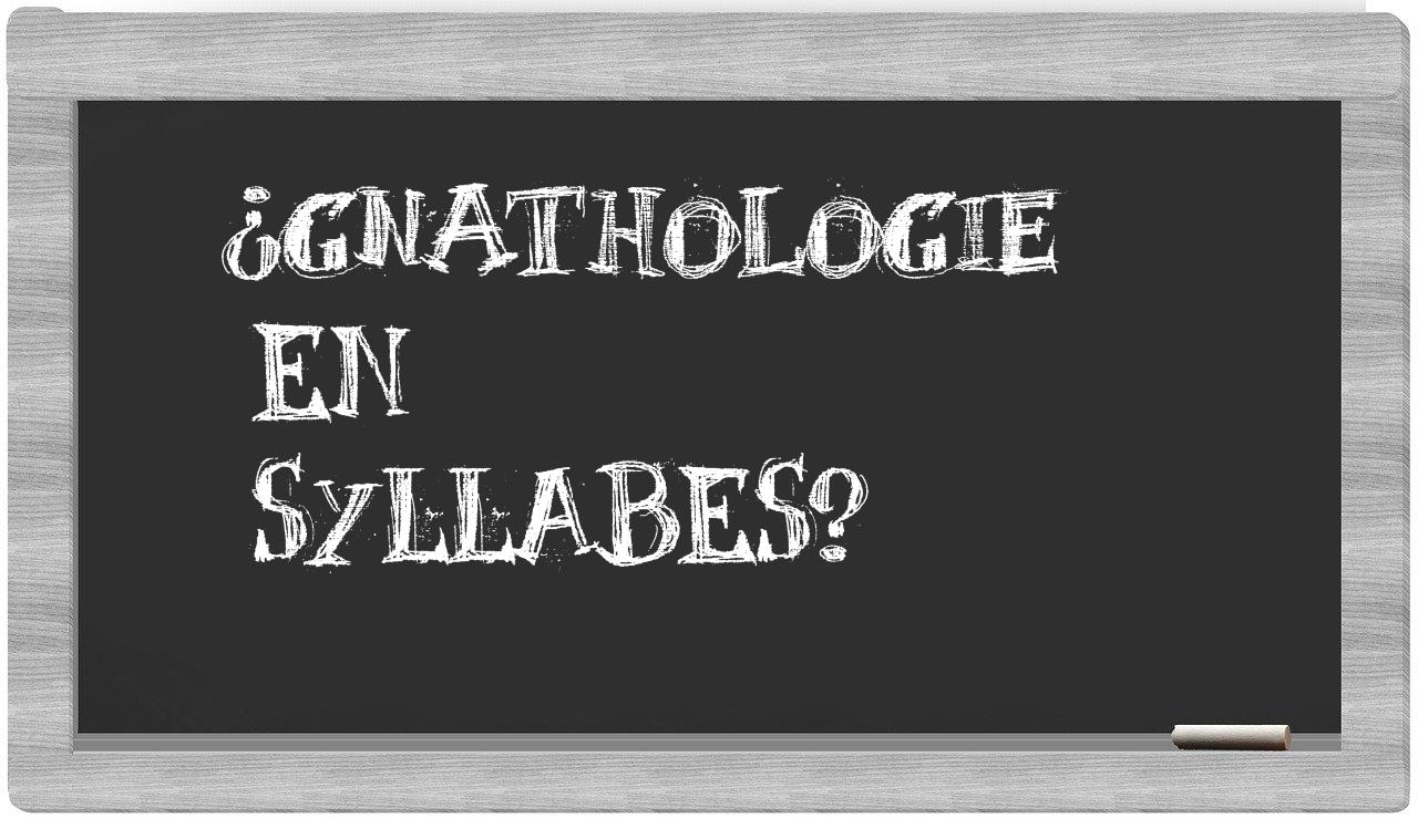 ¿gnathologie en sílabas?