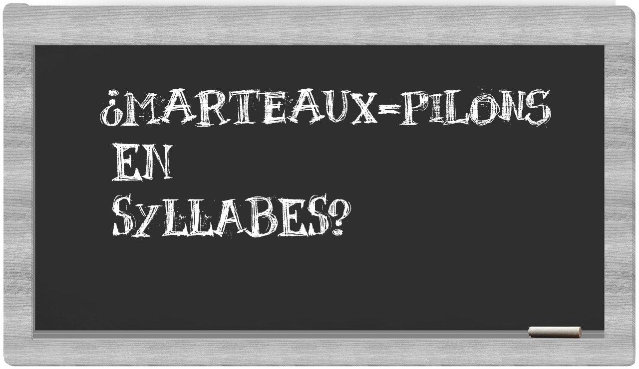 marteaux-pilons in syllables