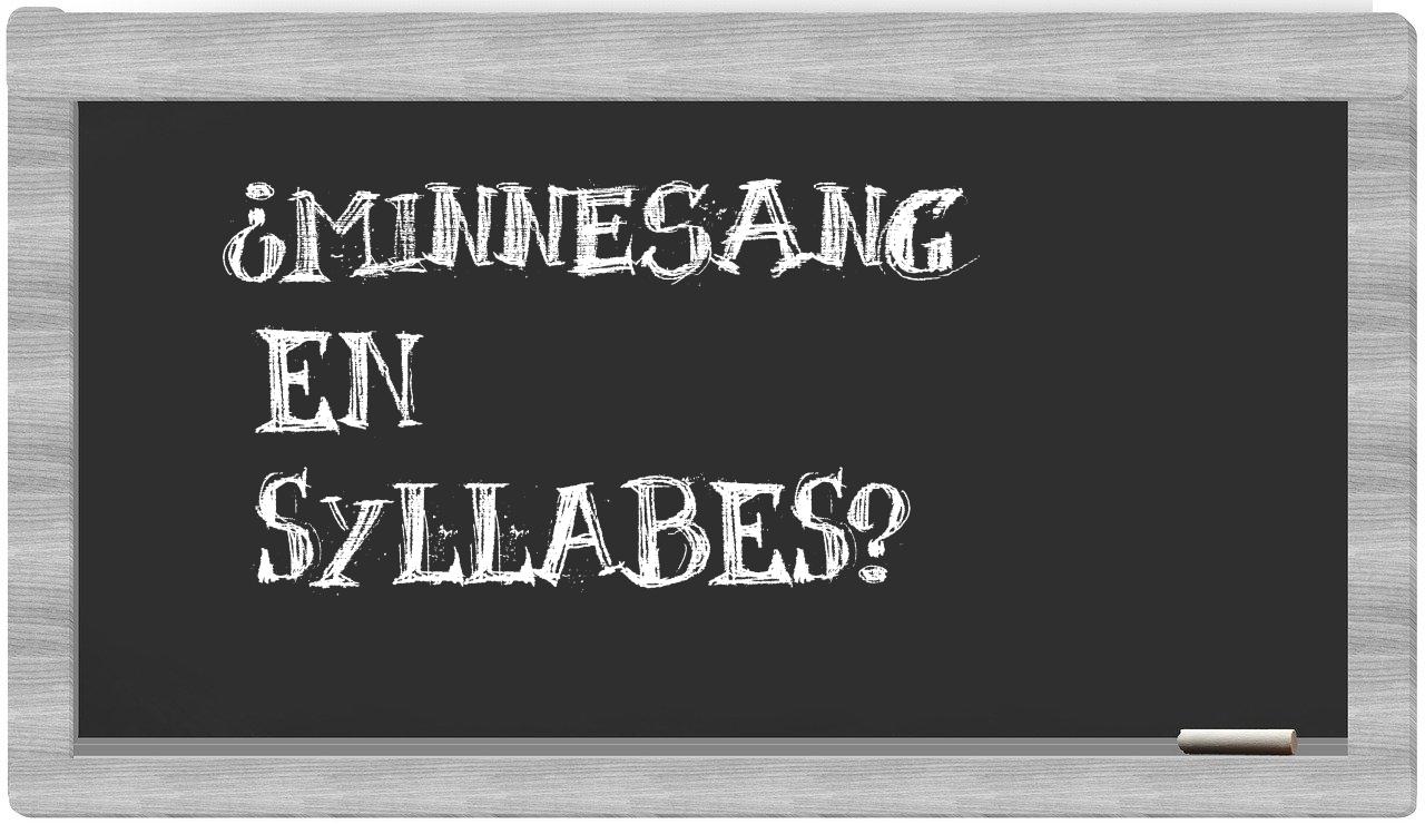 ¿minnesang en sílabas?