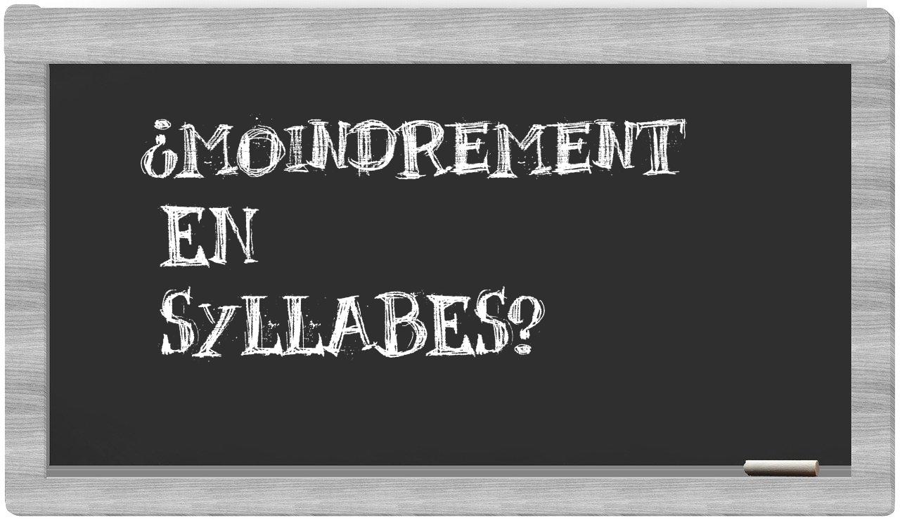 ¿moindrement en sílabas?