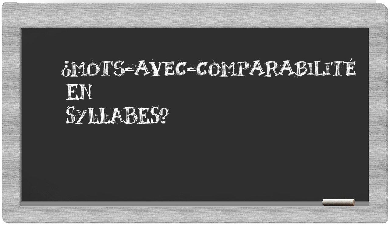 ¿mots-avec-comparabilité en sílabas?