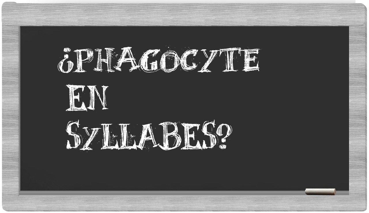 ¿phagocyte en sílabas?