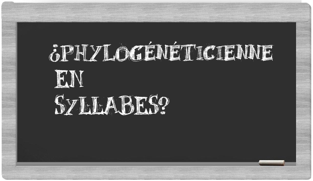 phylogénéticienne in syllables