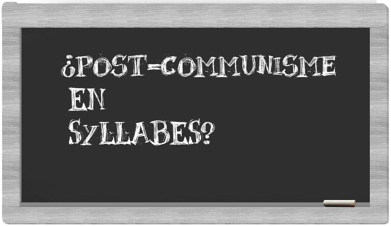 post-communisme in syllables