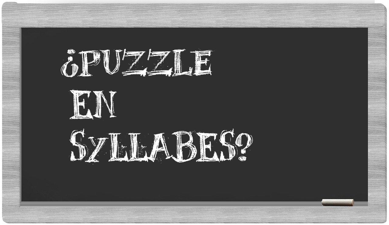 ¿puzzle en sílabas?